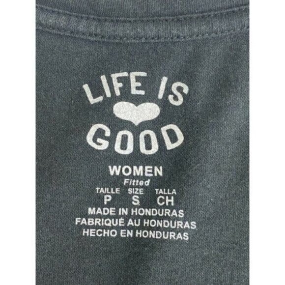 Life Is Good Women’s T-shirt “ Local Is The New Black ” cap sleeve sz small tee - Picture 7 of 8